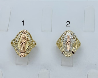 Real 14k Gold Ring Saint Death / Santa Muerte size 7 ~ Anillo en Oro 14 Kilates Santa Muerte
