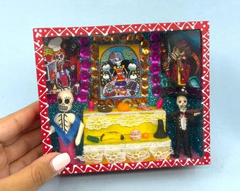 Ofrenda miniature day of the dead dia de muertos dia de los muertos Calavera catrina Mexico Mexican Dollhouse Miniature halloween