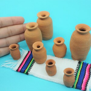 Miniature Mexican Jarro Cup Jar Kitchen Food Ofrenda dia de muerto day of the dead clay dishes pot party favor