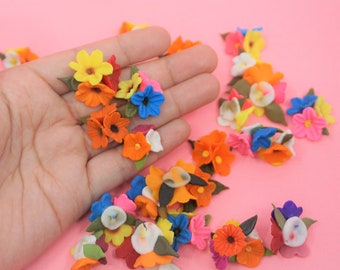 Miniature NEW! Flower flor dia de muerto INDIVIDUAL day of the dead Mexican ofrenda art clay Mini