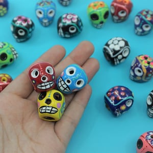 Miniature NEW ADDED Calavera INDIVIDUAL Skull Mexican Day of the dead dia del muerto ofrenda art ceramic Mini