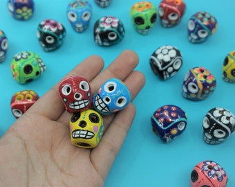 Miniature RESTOCK Calavera INDIVIDUAL Skull Mexican Day of the dead dia del muerto ofrenda art ceramic Mini