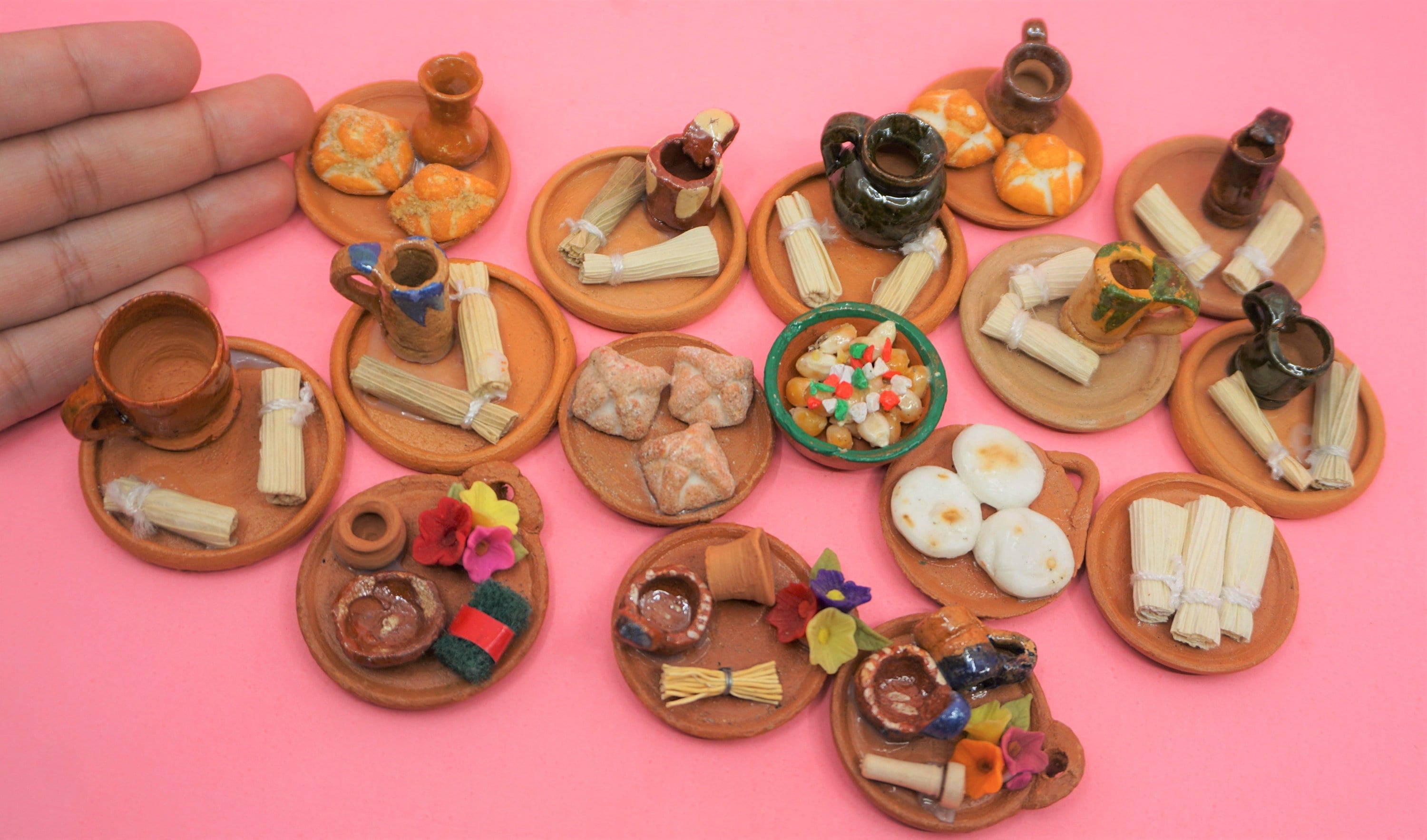 Miniature NEW PLATES Day of the Dead Ofrenda Food Comida Dia - Etsy