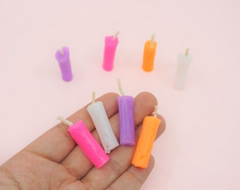 Miniature Candle INDIVIDUAL Vela Ofrenda Set Dia de muertos Day of the dead food dollhouse Mexico Pan de muerto
