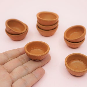 Miniature clay bowl Plate INDIVIDUAL Ofrenda Day of the dead Mexican Dia de los Muertos decorated Handmade food kitchen