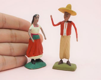 Mini Doll Mexican doll mariachi Dollhouse Miniature Mexico Day of the dead Dia del muerto figurine