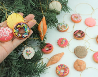 Christmas ornament concha Mexican Pan Dulce mini multicolored conchita INDIVIDUAL sweet bread Mexico Miniatura Mini Food comida