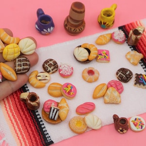 Miniatura Pan Dulce Pane dolce cibo per casa delle bambole artigianale messicano mini