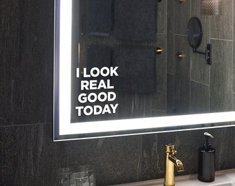 Inspirational, Motivational, Affirmation, Funny mirror sticker decals