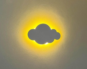 Large Cloud Nursery Wall Light || Nursery Night Light || Baby Room || Baby Room Light || Children&#39;s Cloud Lights
