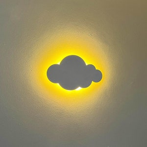 Large Cloud Nursery Wall Light || Nursery Night Light || Baby Room || Baby Room Light || Children's Cloud Lights