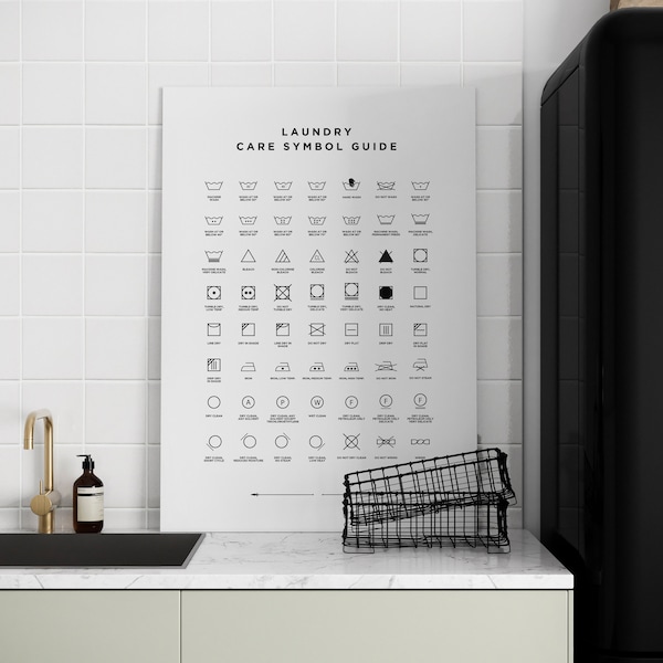 Laundry Care Symbol Guide Digital Download