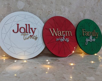 Christmas Round Ornaments || Laser Cut Christmas Decorations