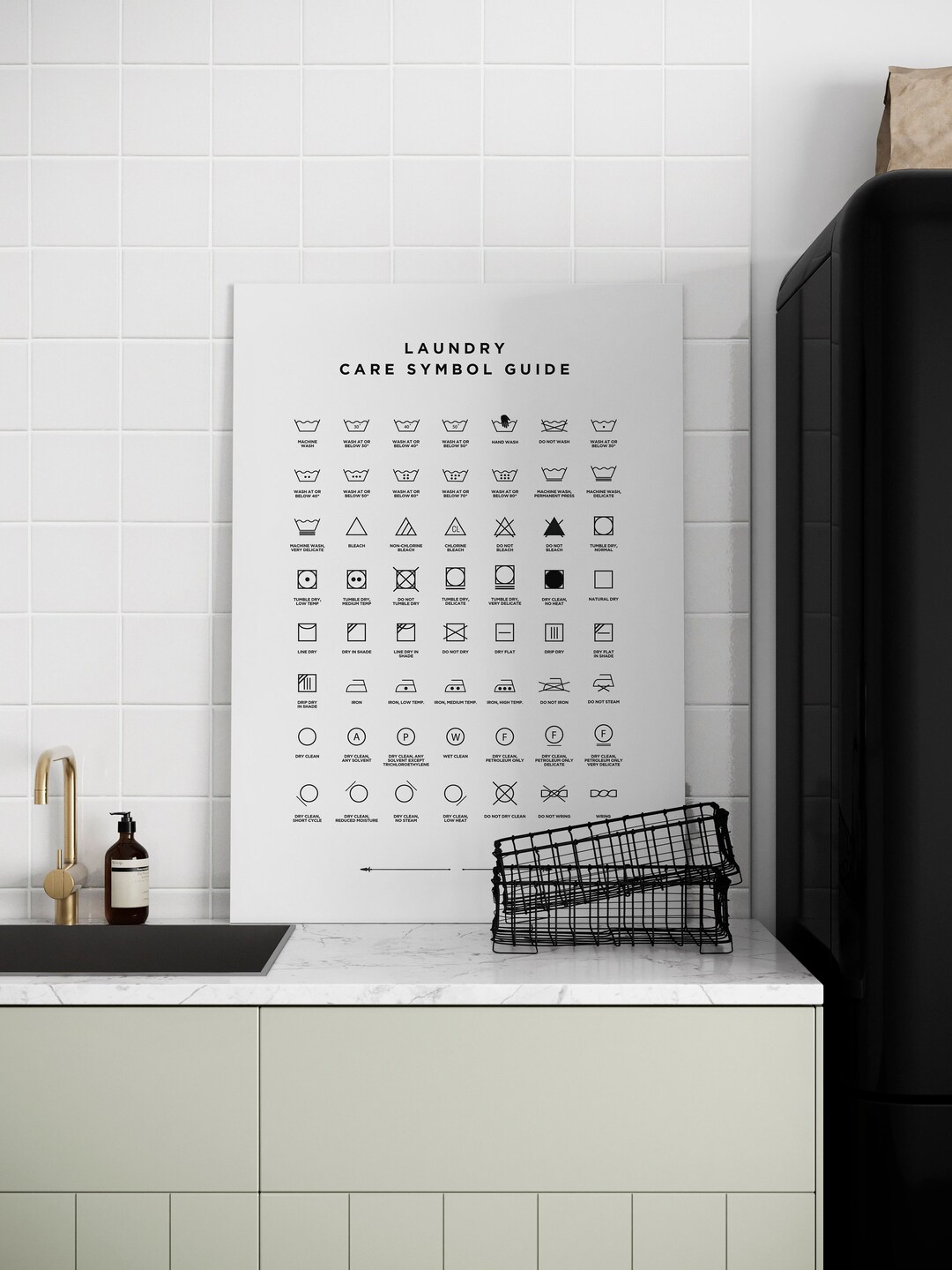 Laundry Care Symbol Guide Digital Download - Etsy