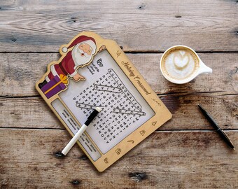 Customisable Christmas Crossword Puzzle || Family Board Game || Christmas Games & Activity + Marker