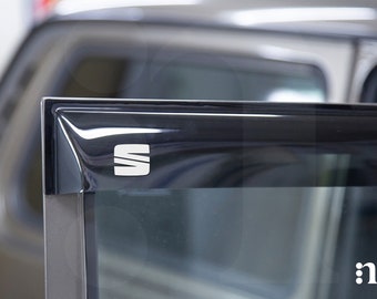 4x Seat wind deflector vinyl decal stickers