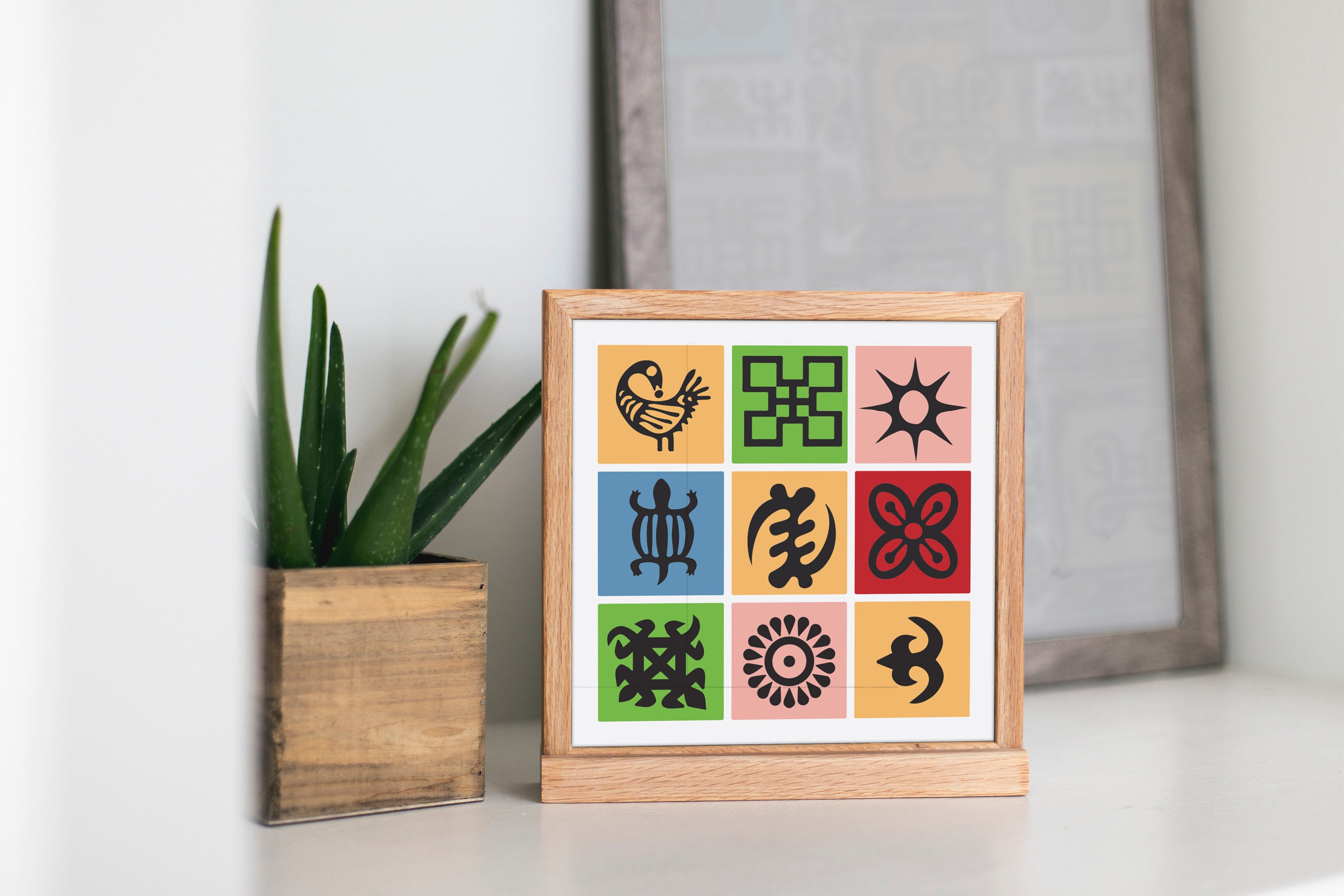 African Adinkra Symbol print (Print)