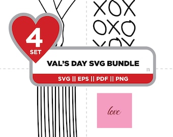 Valentine's Day SVG Set || Digital Download || Hand Drawn Vector Art