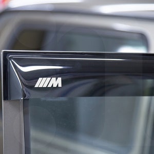 4x BMW M sport wind deflector vinyl decal stickers