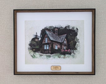 Personalized Pop-Up Watercolor House Portrait: Relief Home Art (Digital Art)