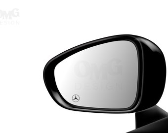 4x Mercedes Car Door/Wing/Side mirror vinyl decal stickers