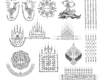 Sak Yant Tattoo Designs: Thai Sacred Symbols (Digital Download)