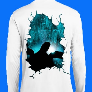 Unisex Boat shirt/ Dive Shirt/ Rash Guard/ SPF Shirt- Turtle