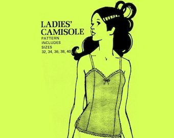 PDF //  Camisole Sewing Pattern  // Vintage Sewing Pattern // Sew Lovely CA400