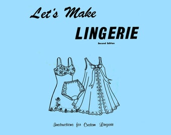 Vintage Lingerie Sewing Book // Let's Make Lingerie // Digital Download // PDF Ebook // Donna Jeanne Johnson // 1969 1970 // Fashion Sewing