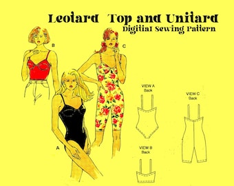 Leotard Bra Cup Sewing Pattern  // Yoga Sewing Activewear Dancewear Sewing Pattern //// Kwik Sew 2211 // Knitwear Sewing Pattern
