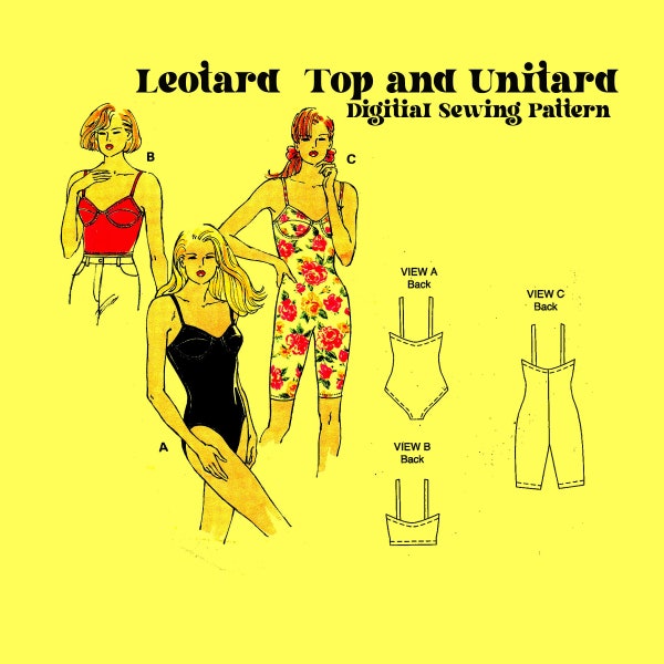 Leotard Bra Cup Sewing Pattern  // Yoga Sewing Activewear Dancewear Sewing Pattern //// Kwik Sew 2211 // Knitwear Sewing Pattern