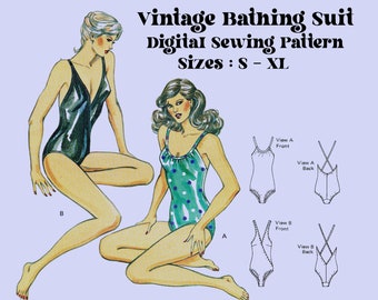 Vintage Swimsuit Sewing // 90s sewing Pattern // One Piece Swim Suit // Kwik Sew 1220 // Vintage Summer Sewing