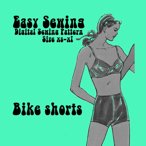 Bike Shorts Skater shorts  // PDF Sewing Pattern // Activewear high waisted shorts sewing pattern // Digitized sewing  // Beginner Inter