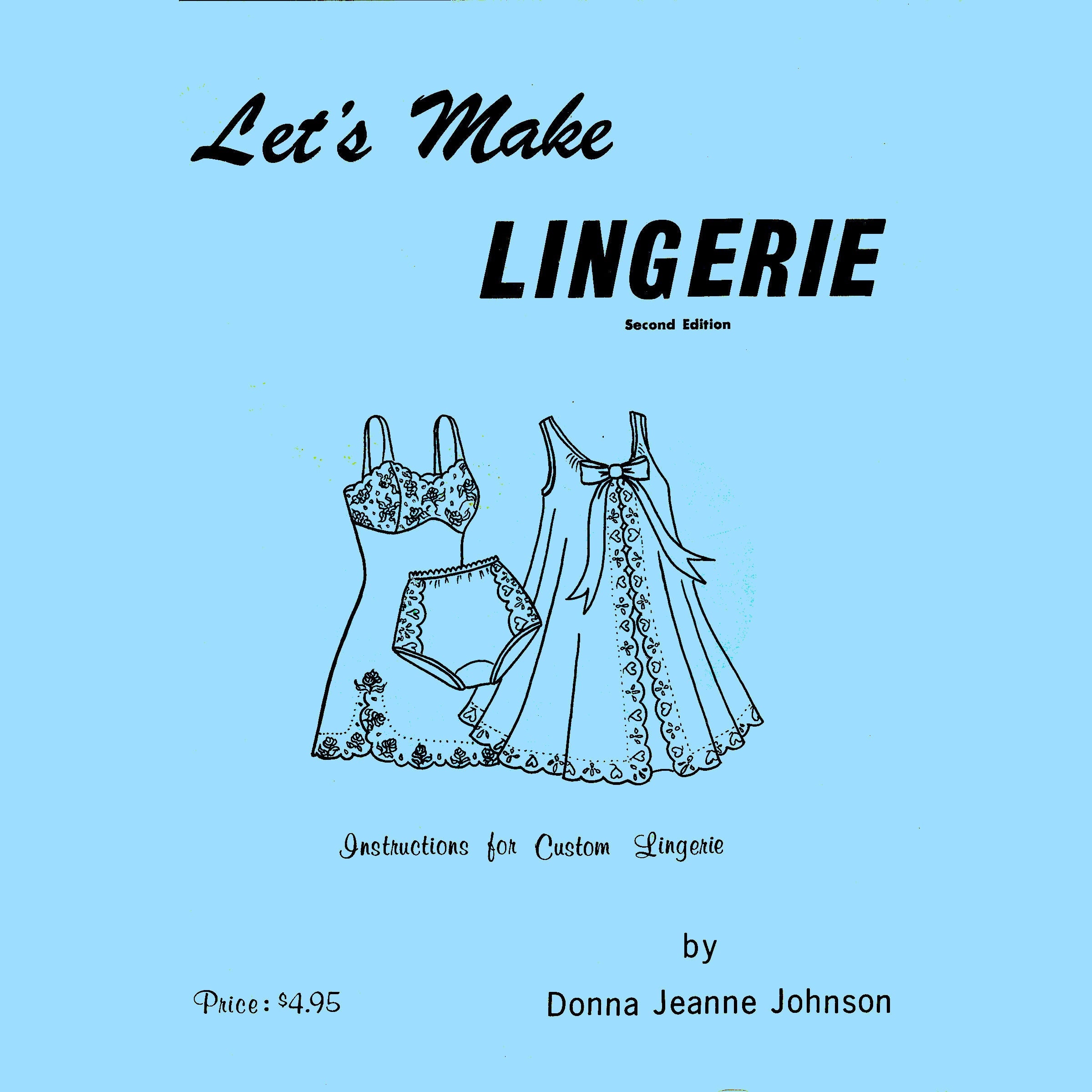 Livre de couture de lingerie vintage // Créons de la lingerie // Téléchargement numérique // Ebook PDF // Donna Jeanne Johnson // 1969 1970 // Couture de mode