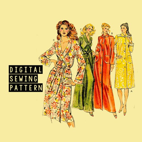Robe Digital Sewing Pattern // Kwik Sew 1025 // Robe Can Be Etsy