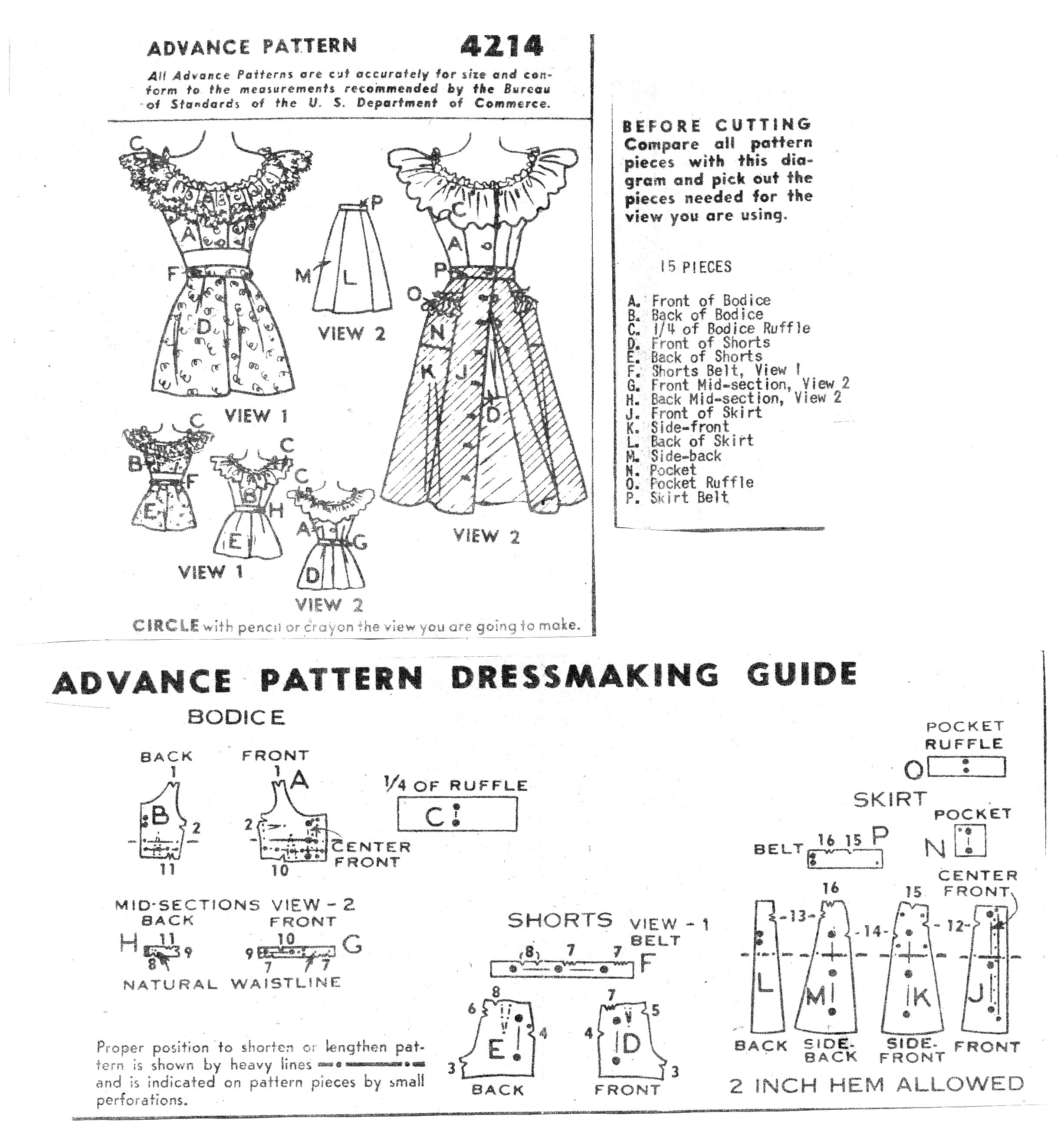PDF 1940's Playsuit Sewing Pattern // Ruffled Playsuit // - Etsy Australia