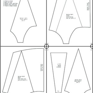 PDF // 1940s Garter Belt // Drafting Pattern + 38 in Waist Pattern Incuded + Vintage Sewing Instuctions image 2