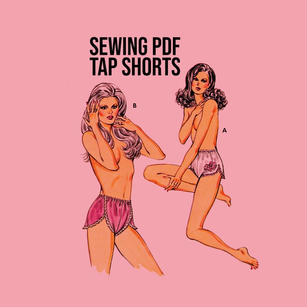 Vintage Sewing PDF // Tap Pants // Vintage Sleepwear // Nylon Tricot // Kwik Sew 1118 // Easy Sewing