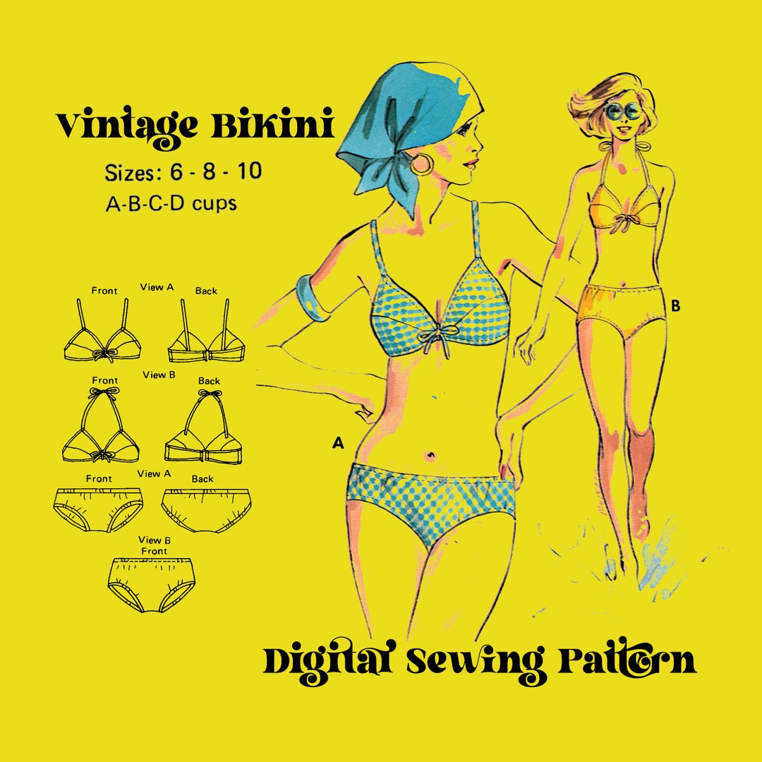 Vintage Sewing Pattern. // Vintage Swimsuit Sewing Pattern // Etsy