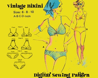 Vintage Sewing Pattern. // Vintage Swimsuit Sewing Pattern // Kwik Sew 653 // Firm knit or Woven Fabric // 1970s Sewing Pattern