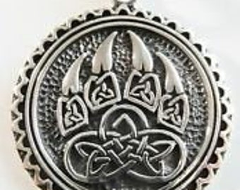 Colgante de garra de lobo vikingo nórdico de plata de ley 925
