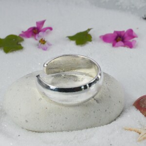 Sterling Silver 925 Adjustable Band 4 MM Toe Ring image 3