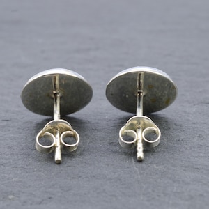 Pair Of Sterling Silver 925 Abalone Round Ear Stud Earrings In Gift Box image 4