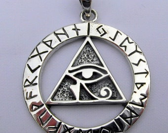 Hänge i sterlingsilver 925 med Horus öga (väger 7 gram)