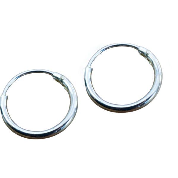 Silver Electry Hoop Earrings