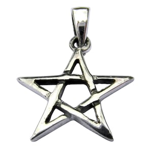 Colgante de pentagrama en plata de ley 925