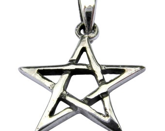 Sterling  Silver  925  Pentagram  Pendant