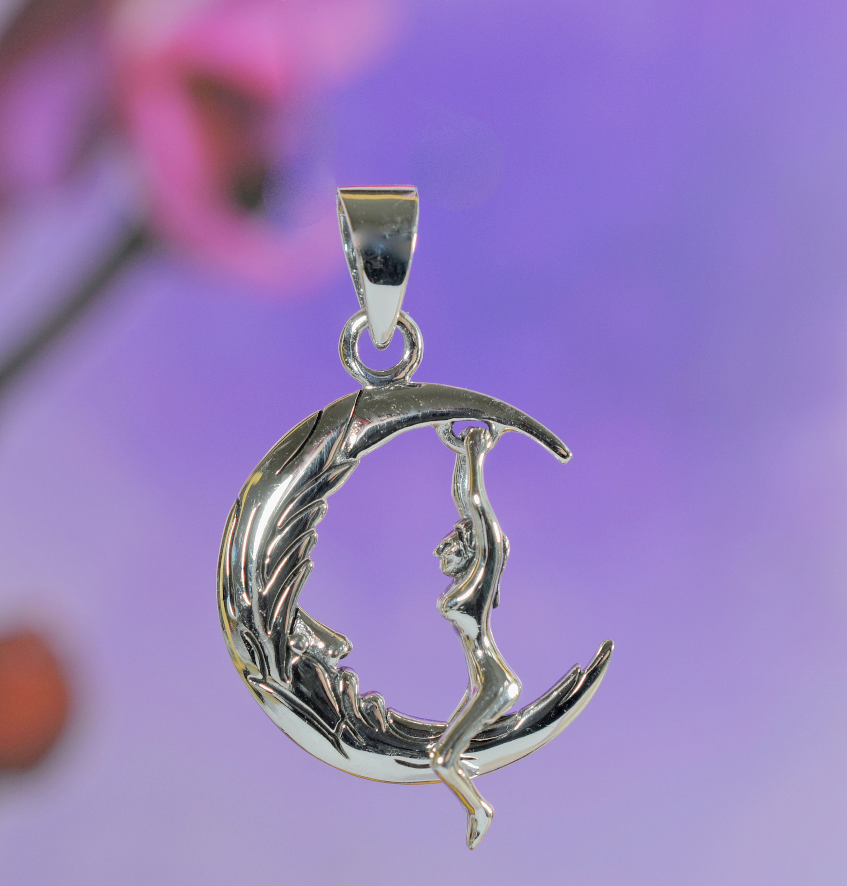 Lady in the moon pendant discount