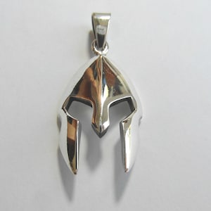 Sterling  Silver  925  Spartan  Warrior  Fighter  Warrior  Helmet  300  Lacedaemon  Pendant