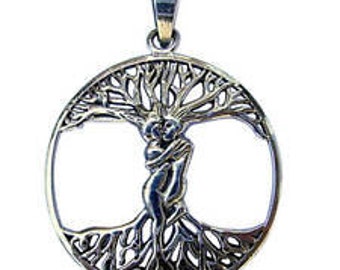 Sterling  Silver  925  Tree  Of  Life  Lovers  Pendant